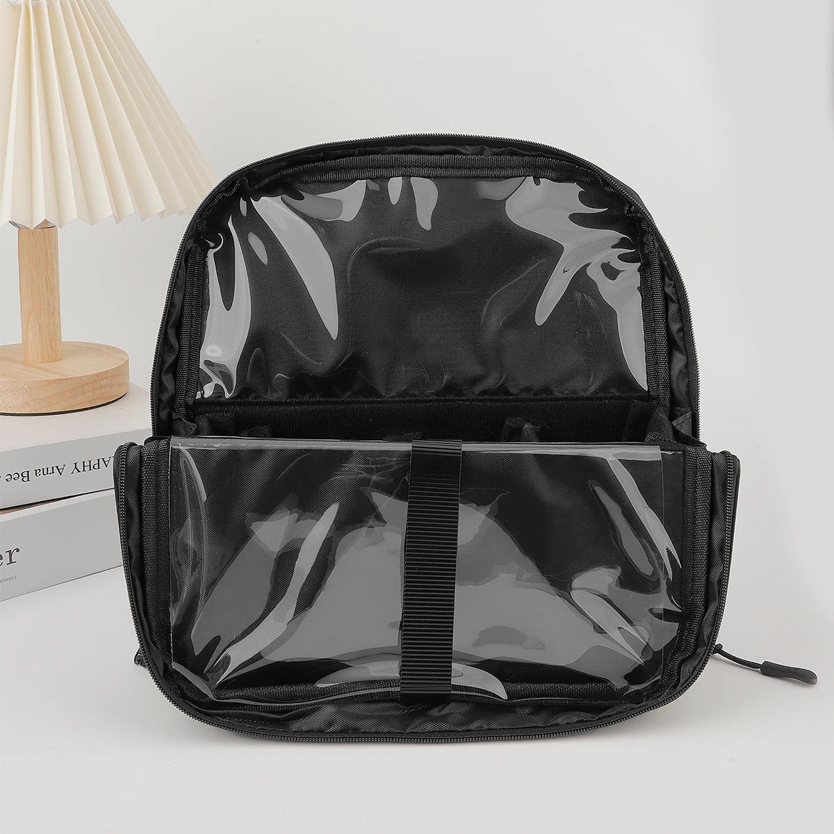 1 Pcs New Niche Makeup Bag Large Capacity Makeup Brush Storage Can Be Diagonal Cross Zipper Bag Portable Simple Wash Storage Bag