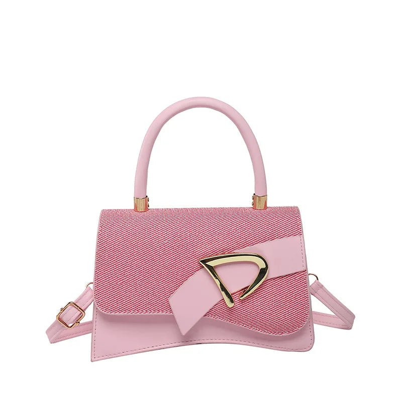 Women's Color-Block Spliced Crossbody Bag & Handheld Small Square Bag