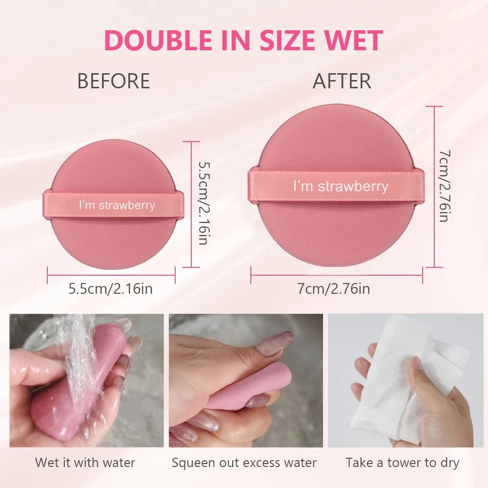 7-Piece Powder Puff Set with Hygienic Storage Case