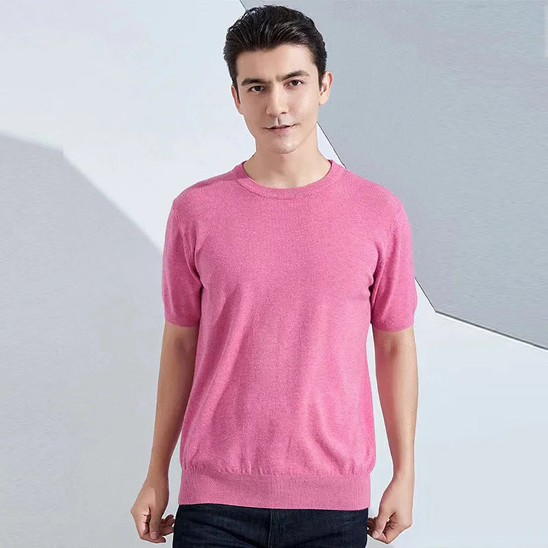Men's Superfine Merino Wool Quick-Dry Short-Sleeve T-Shirt
