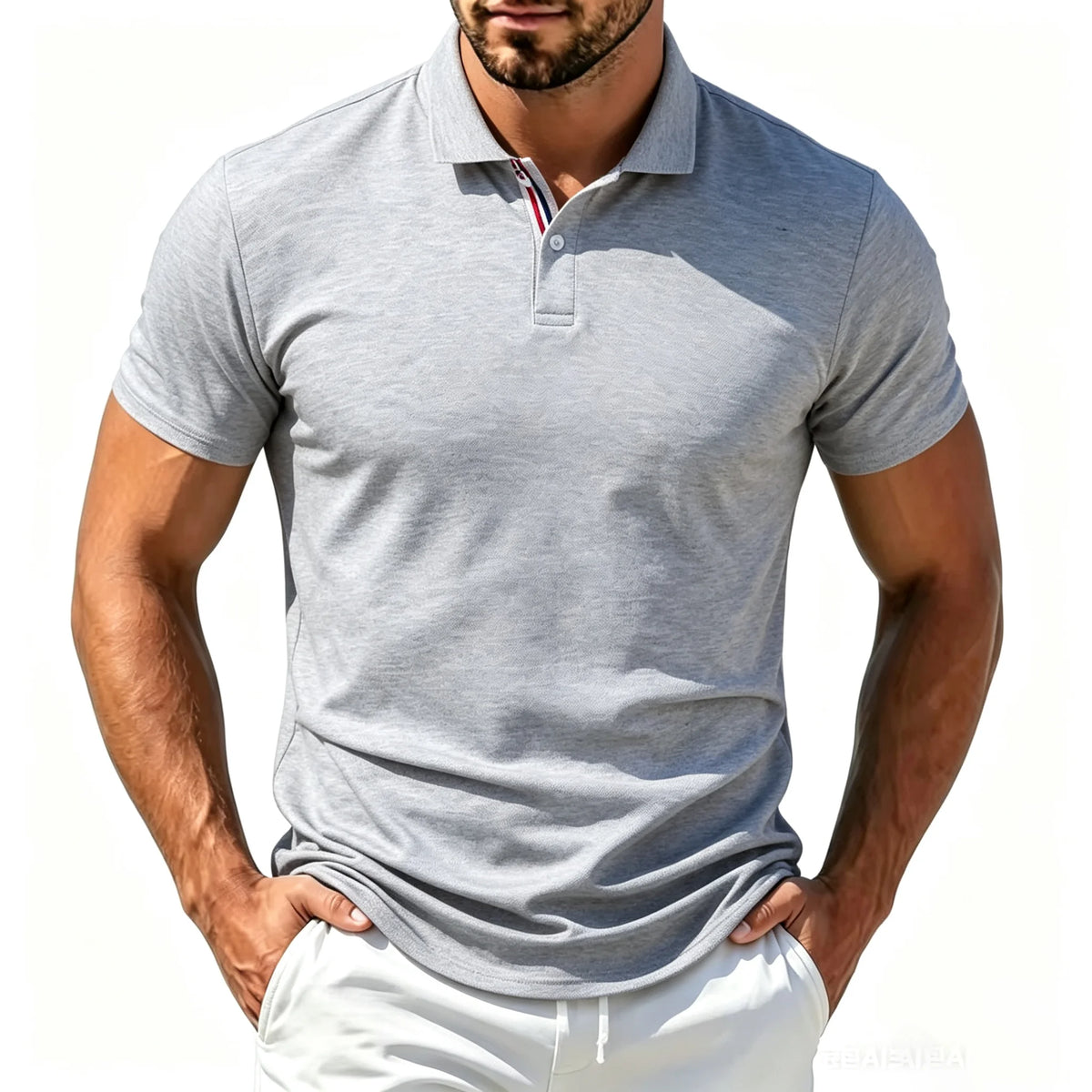 Men's Breathable Mesh Short-Sleeve Polo T-Shirt