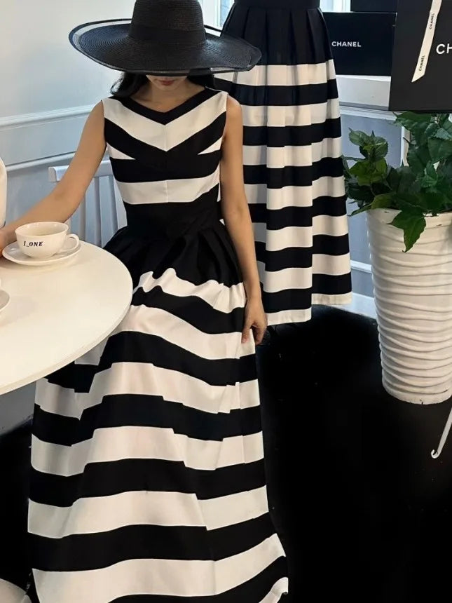 TTQV Summer Loose Print Women's Dress 2026 Fashion V-Neck Short Sleeve Ankle Length Dresses Elegant Classic High Waist Female Dr