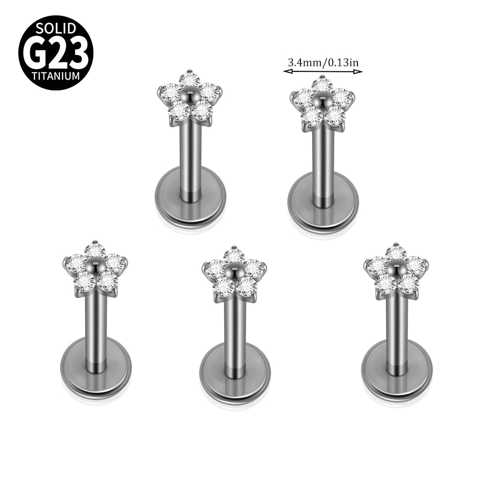 Lumière Pure™ ASTM Flower Zirconia Piercing Jewelry