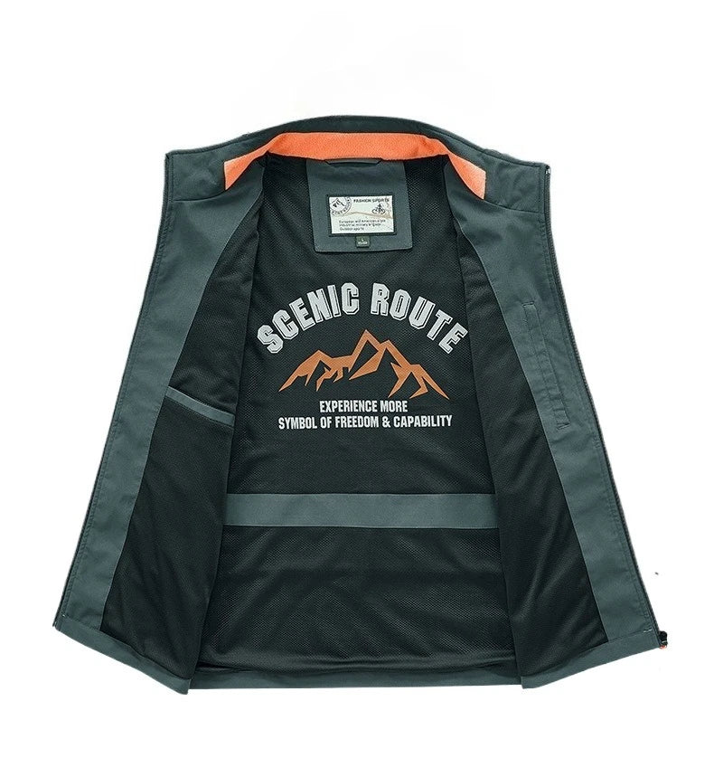 Men’s Multi-Pocket Outdoor Cargo Vest – Lightweight Fishing & Hiking Waistcoat