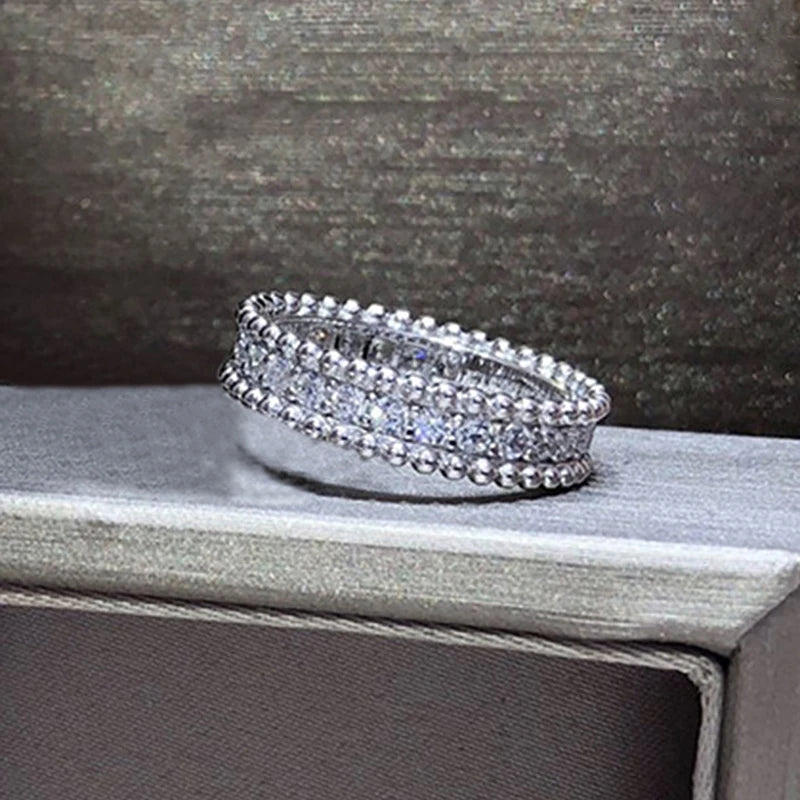Women's Single-Row Cubic Zirconia Eternity Band Ring
