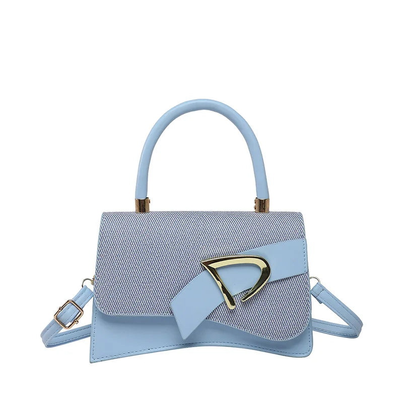 Women's Color-Block Spliced Crossbody Bag & Handheld Small Square Bag