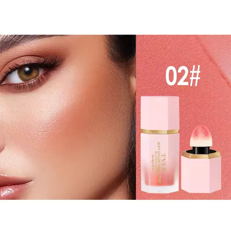 VelvetFlush™ Smooth Liquid Cream Blush – 6 Shades Velvet Matte Pink Blusher
