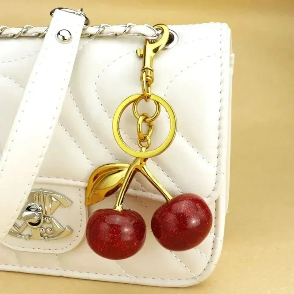 2026 Trend Crystal Cherry Bag Charm & Keychain Pendant