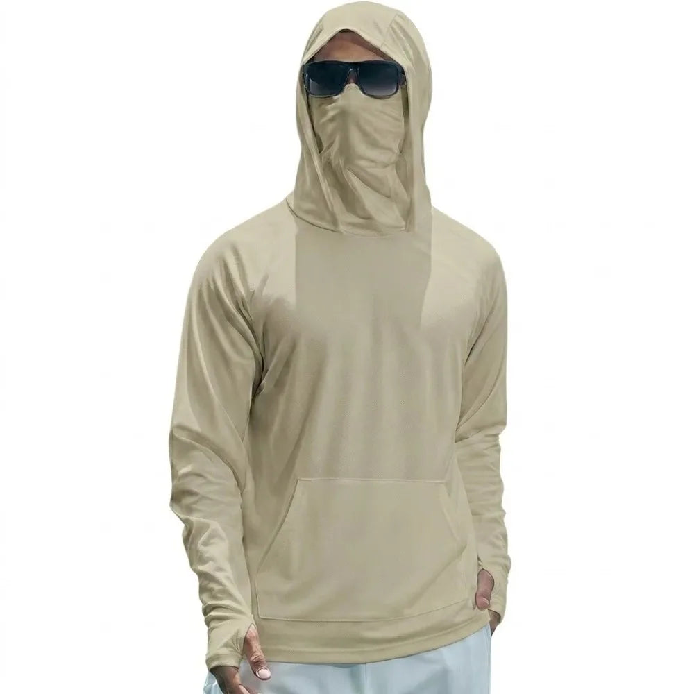 Men’s UPF 50+ Sun Protection Hoodie – Quick-Dry Performance Fishing & Outdoor Shirt