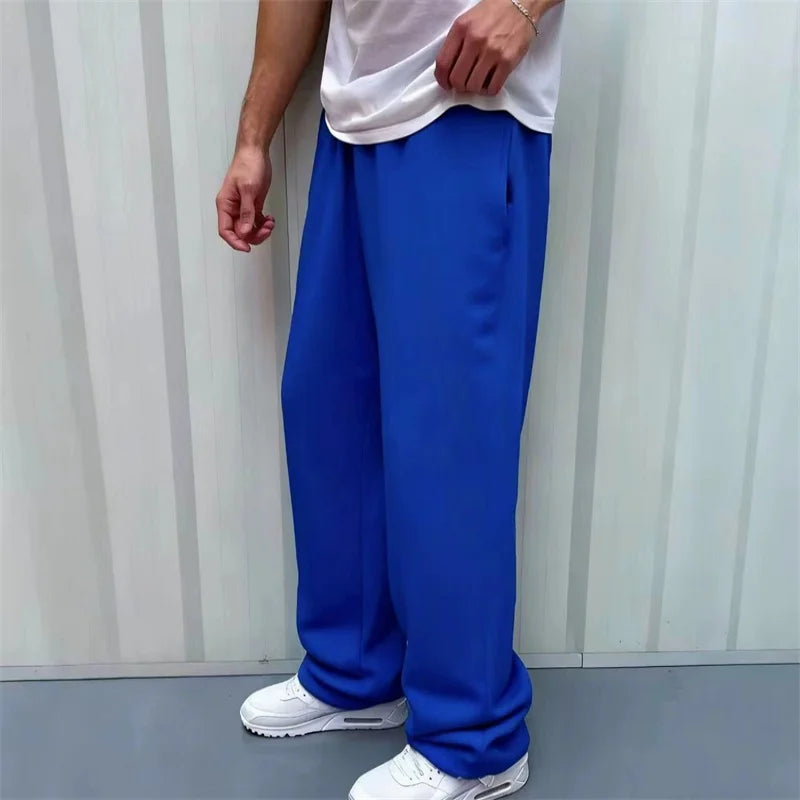 Unisex Wide-Leg Straight Sweatpants – Loose Fit Streetwear Joggers