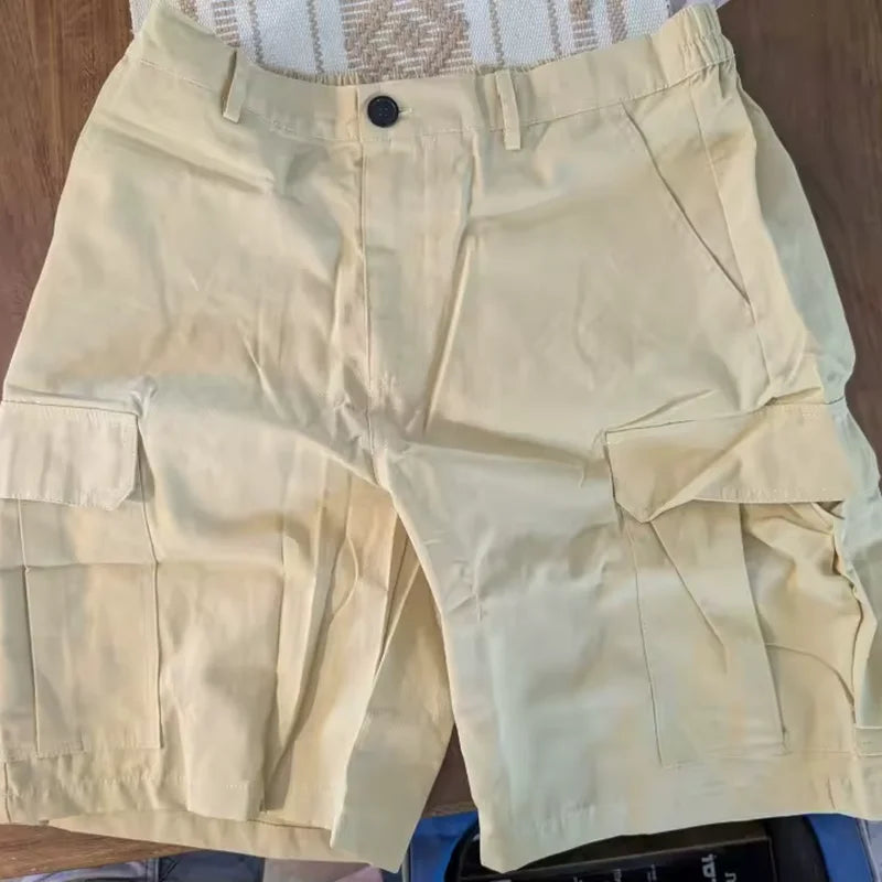 Men's Multi-Pocket Tactical Cargo Shorts – Durable Beach & Casual Workwear