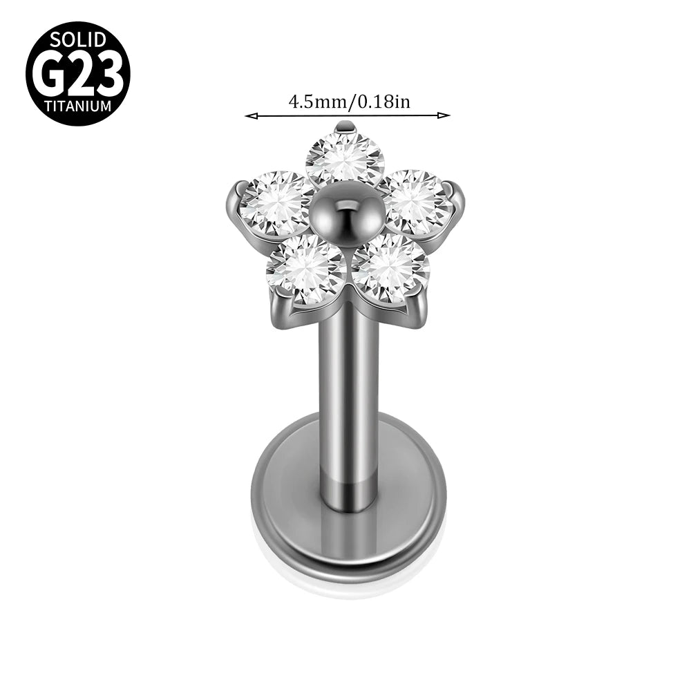 Lumière Pure™ ASTM Flower Zirconia Piercing Jewelry