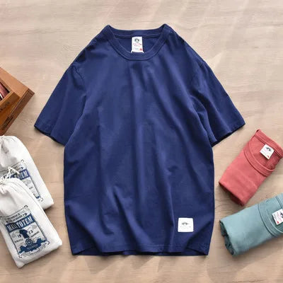 Men's Vintage Washed 100% Cotton Crewneck T-Shirt
