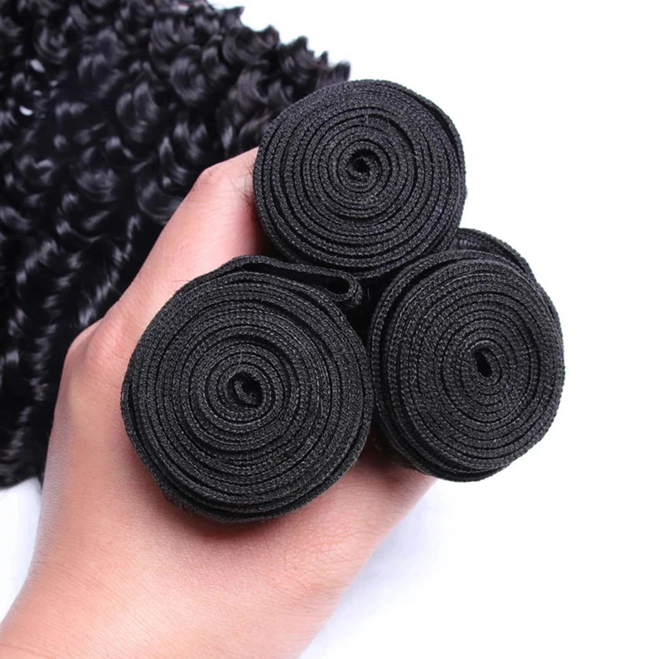 CrownLux™ Peruvian Kinky Curly Remy Bundles