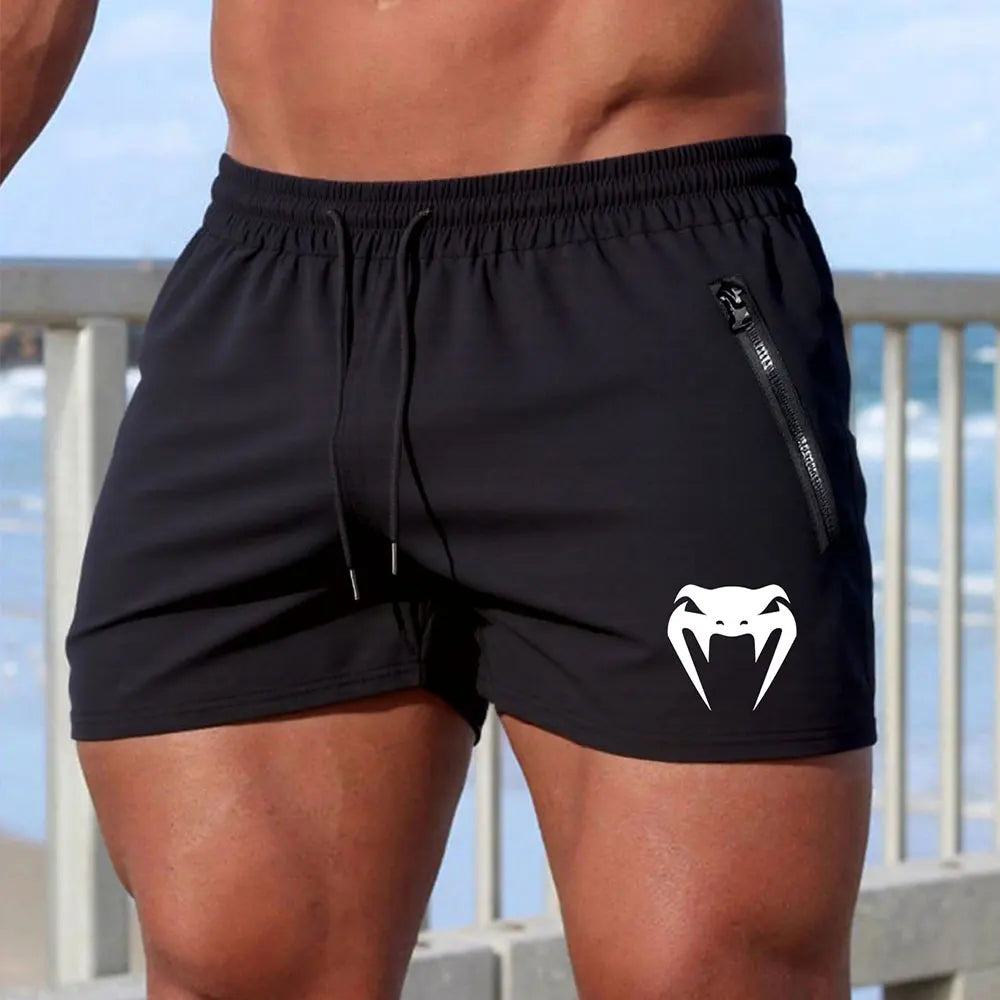 Men’s Snake Print Swimming Trunks – Quick-Dry Summer Beach Shorts