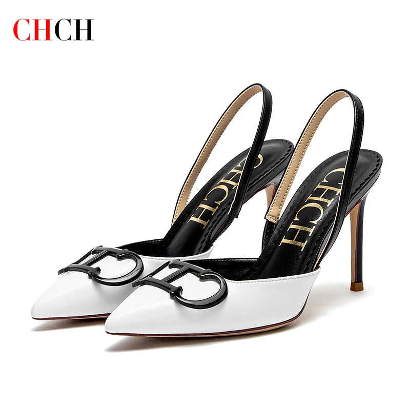 CHCH Women's 9CM Pointed-Toe Strappy High Heels | Sexy Bridal Party & Wedding Shoes