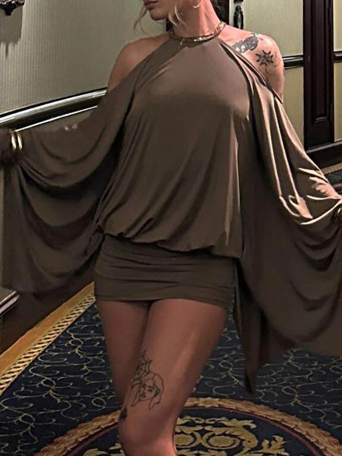 Women's Backless Sequin Bodycon Party Mini Dress