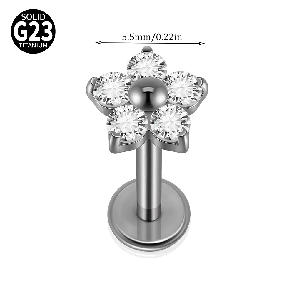 Lumière Pure™ ASTM Flower Zirconia Piercing Jewelry