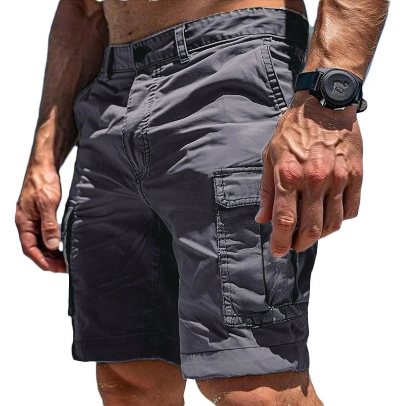 Men's Multi-Pocket Tactical Cargo Shorts – Durable Beach & Casual Workwear