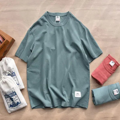 Men's Vintage Washed 100% Cotton Crewneck T-Shirt