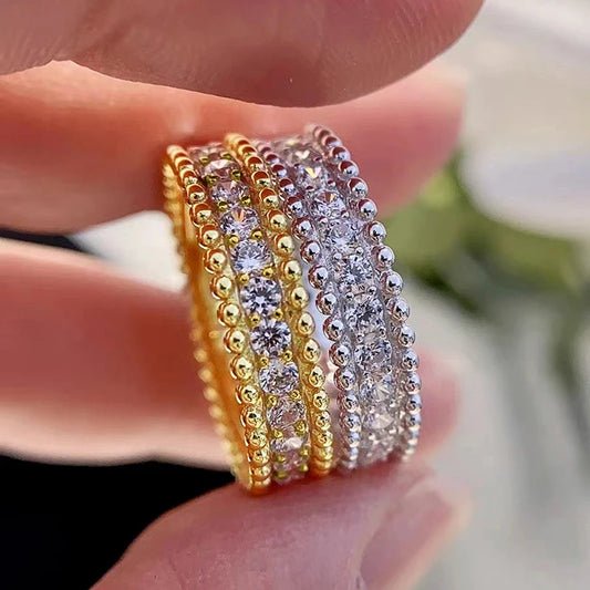 Women's Single-Row Cubic Zirconia Eternity Band Ring
