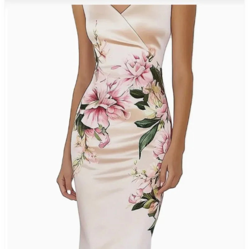 Women's Asymmetrical One-Shoulder Ruched Maxi Dress with Side Slit