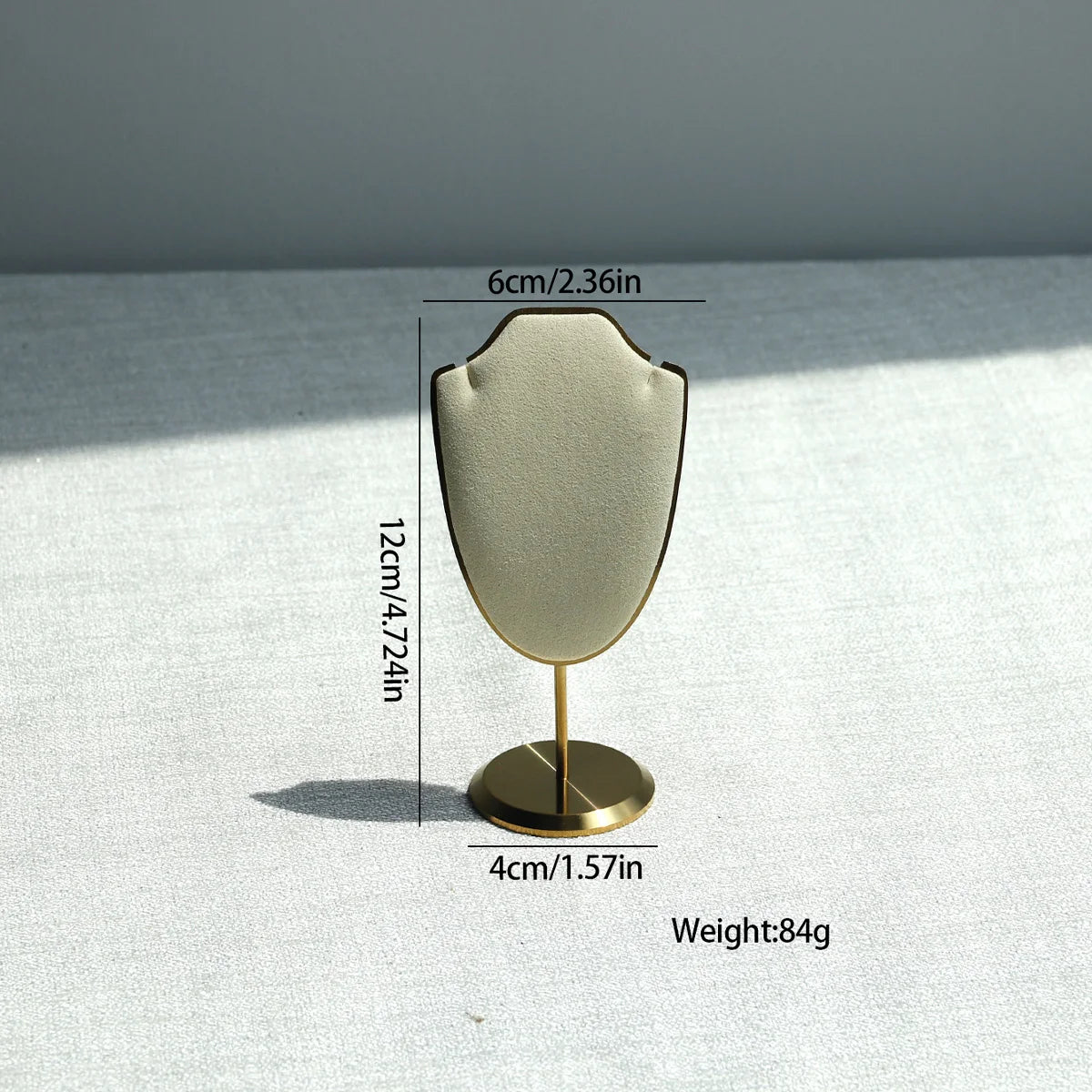 Mini Necklace Display Stand & Velvet Jewelry Bust Rack