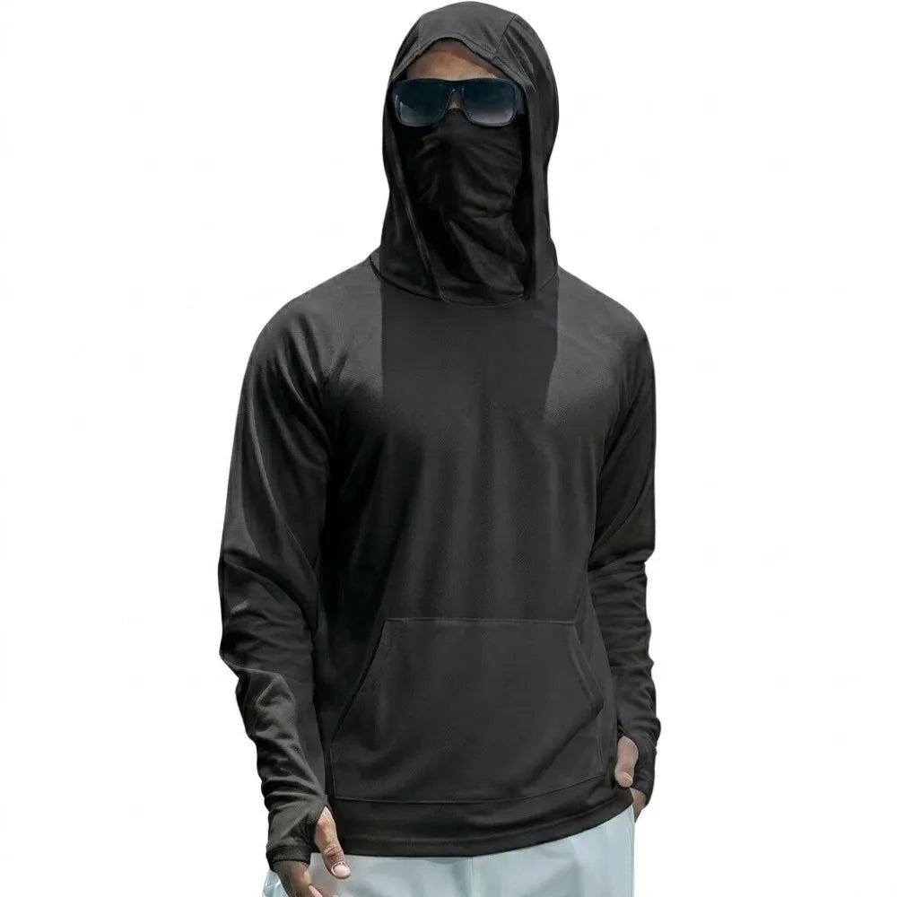 Men’s UPF 50+ Sun Protection Hoodie – Quick-Dry Performance Fishing & Outdoor Shirt