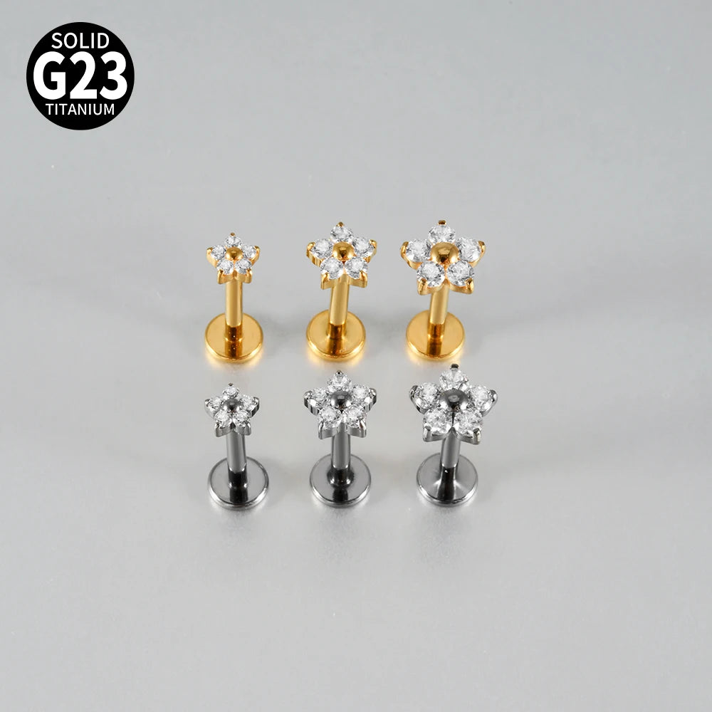 Lumière Pure™ ASTM Flower Zirconia Piercing Jewelry