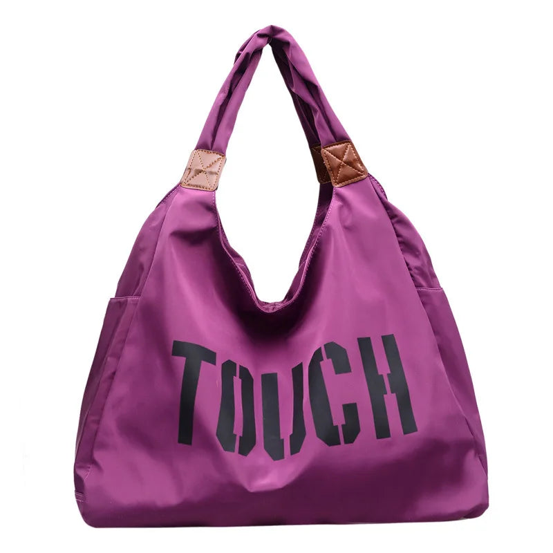 Women's Lightweight Oxford Large Capacity Travel Tote & Yoga Shoulder Bag