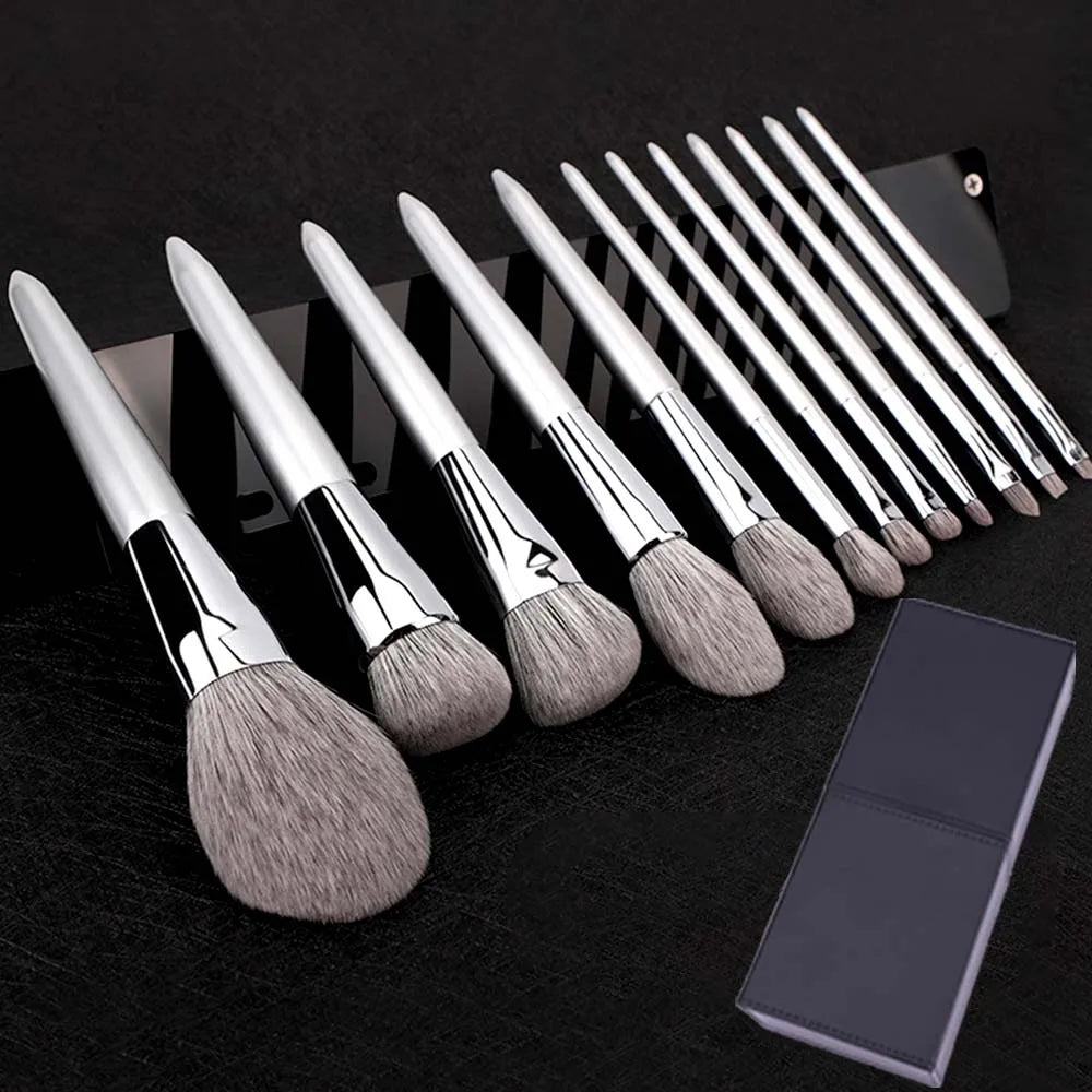 ProBrush™ 12-Piece Natural Goat Hair Professional Makeup Brush Set with Case