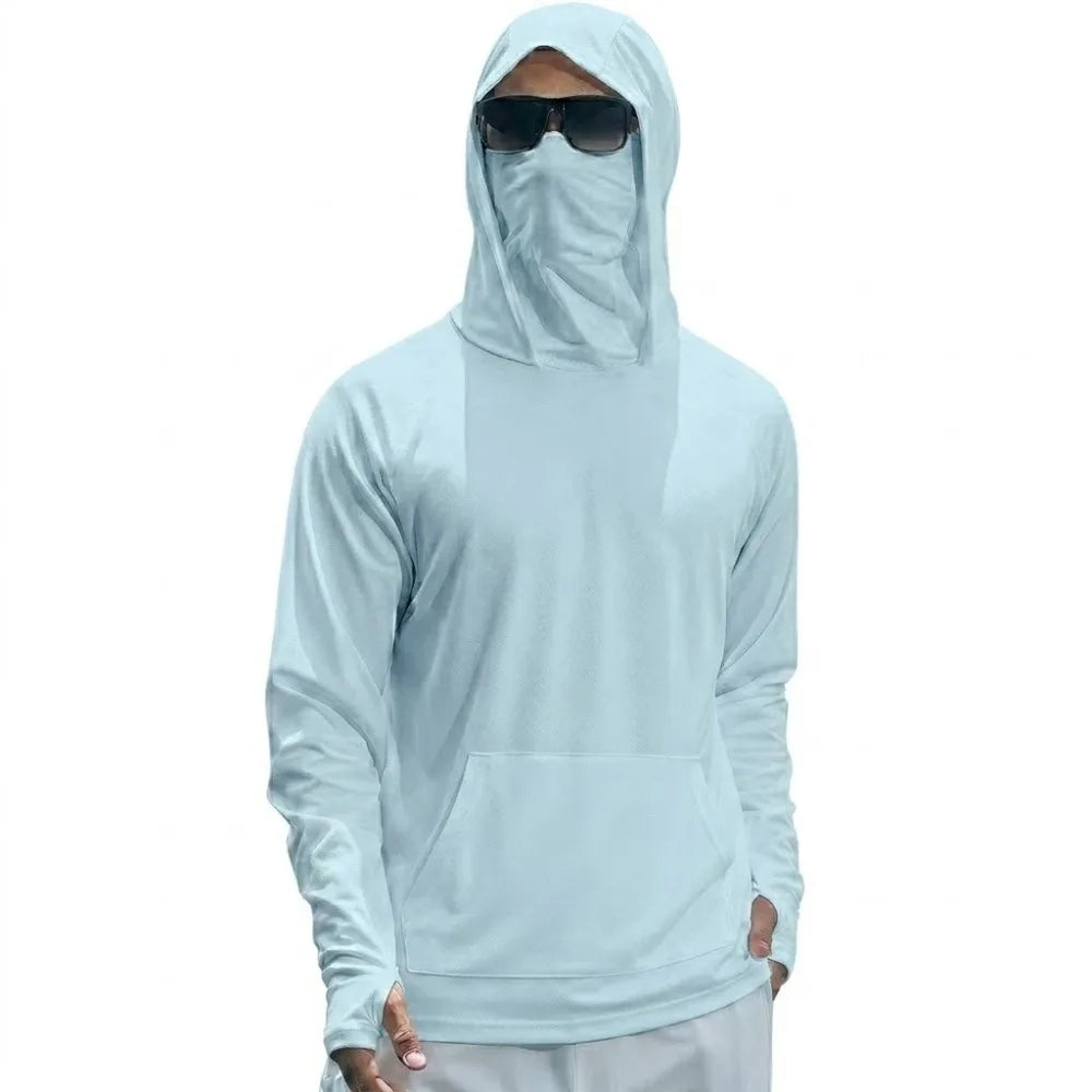 Men’s UPF 50+ Sun Protection Hoodie – Quick-Dry Performance Fishing & Outdoor Shirt