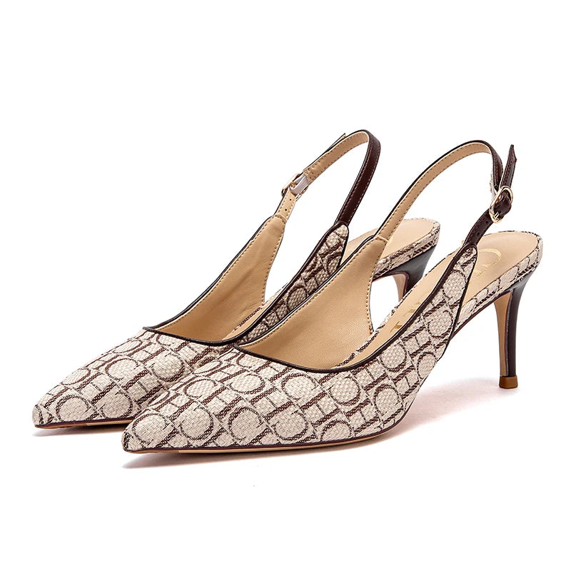 SoleVacay™ Chic Slingback Heeled Sandals