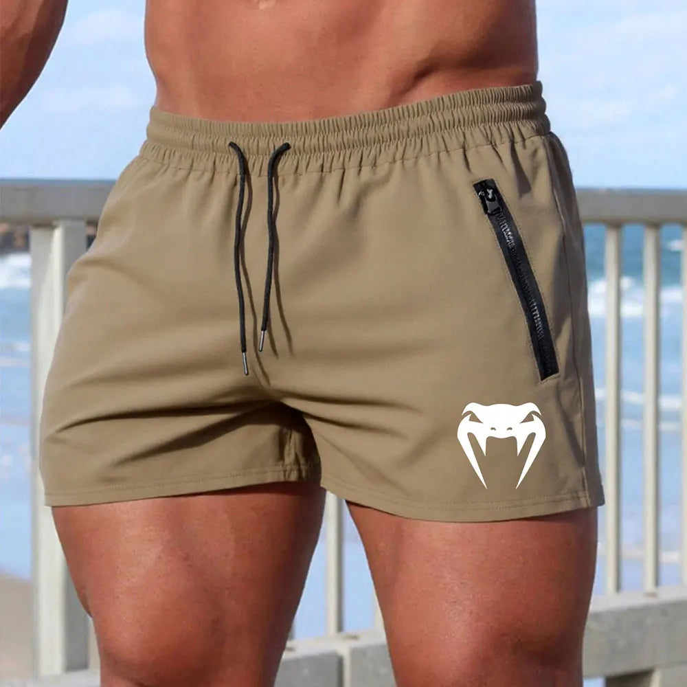 Men’s Snake Print Swimming Trunks – Quick-Dry Summer Beach Shorts