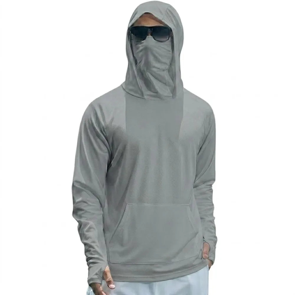 Men’s UPF 50+ Sun Protection Hoodie – Quick-Dry Performance Fishing & Outdoor Shirt