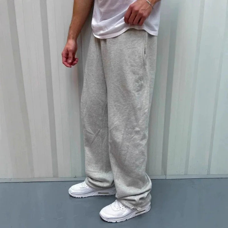 Unisex Wide-Leg Straight Sweatpants – Loose Fit Streetwear Joggers