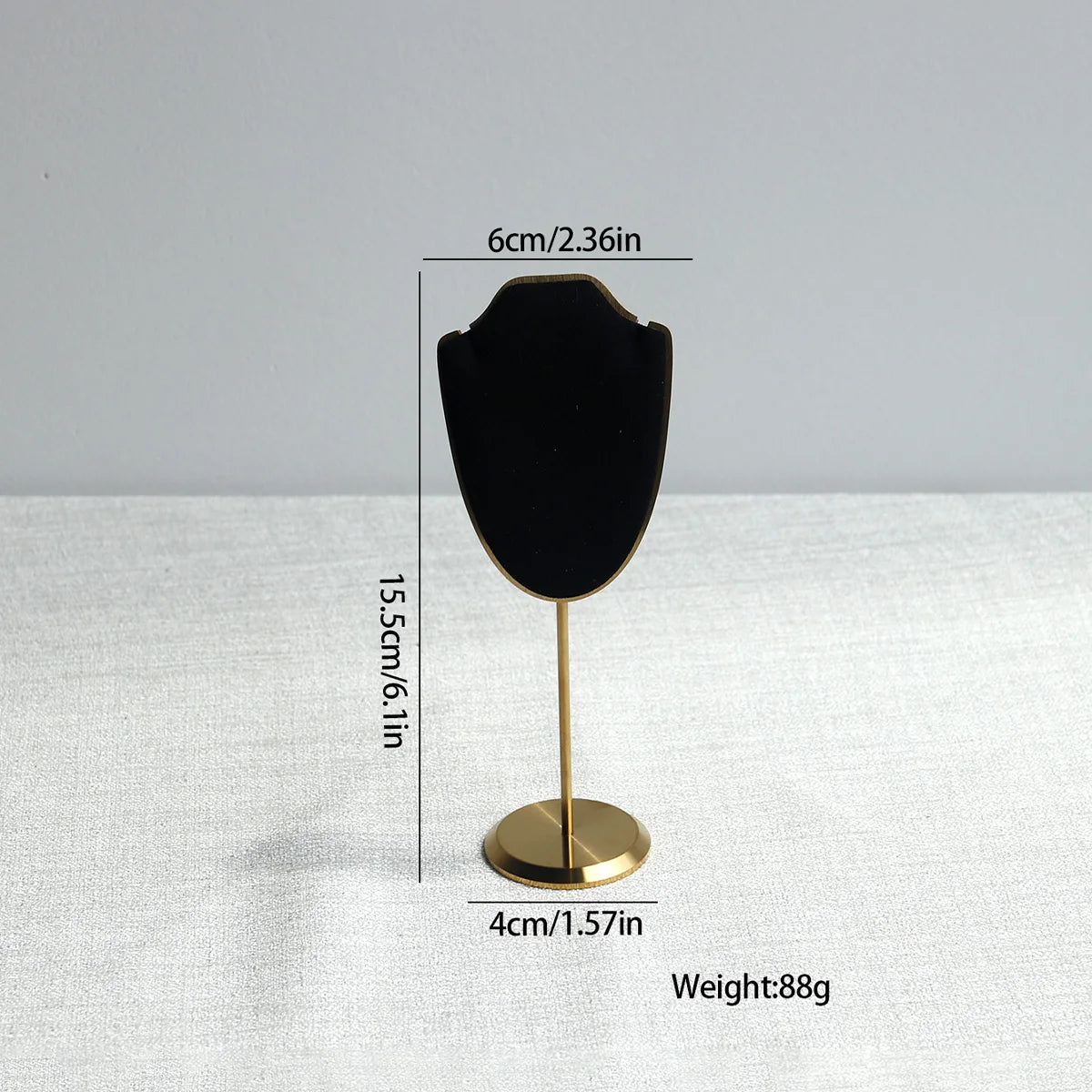 Mini Necklace Display Stand & Velvet Jewelry Bust Rack