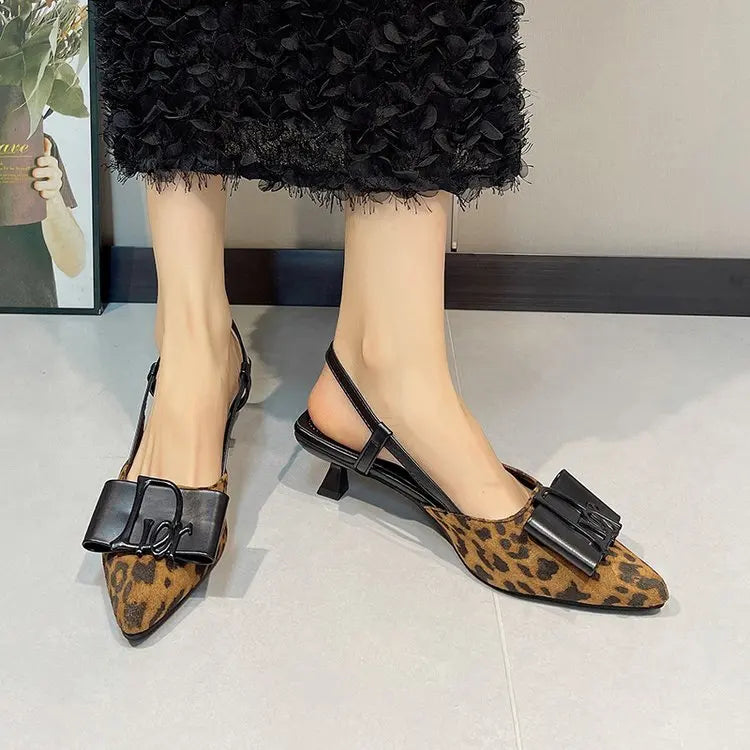 Women's Luxury Embroidered Pointed-Toe High Heel Sandals | Shallow Casual Summer Shoes