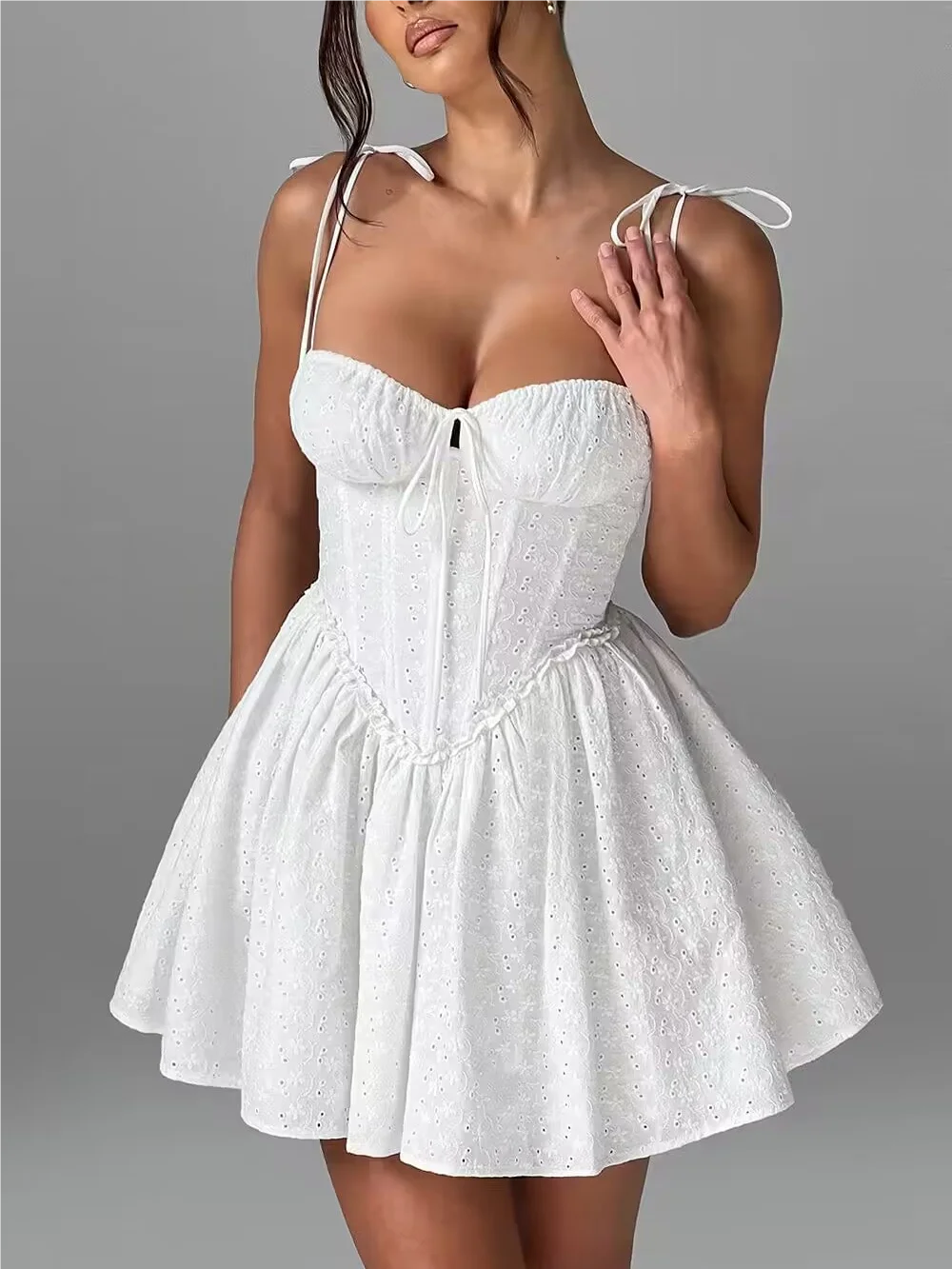 Women's Asymmetrical One-Shoulder Ruched Maxi Dress with Side Slit