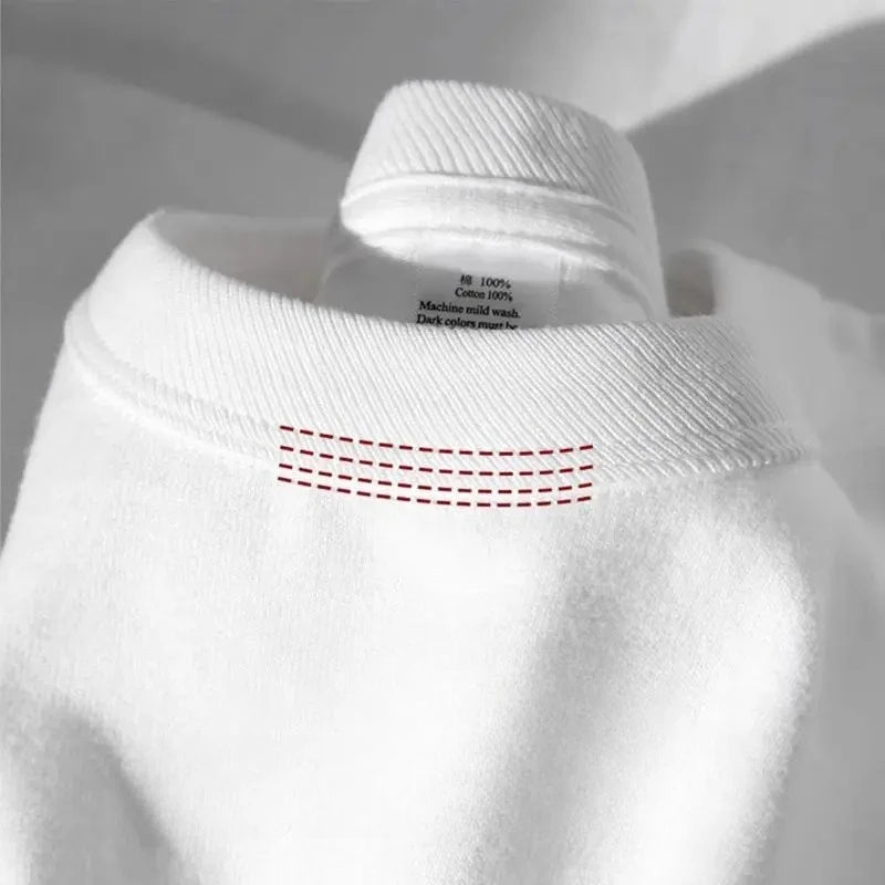 Cotton 600G Heavyweight Pure Cotton Short Sleeved T-shirt for Men and Women Half Sleeved Summer Solid Color Thick Loose T-shirt