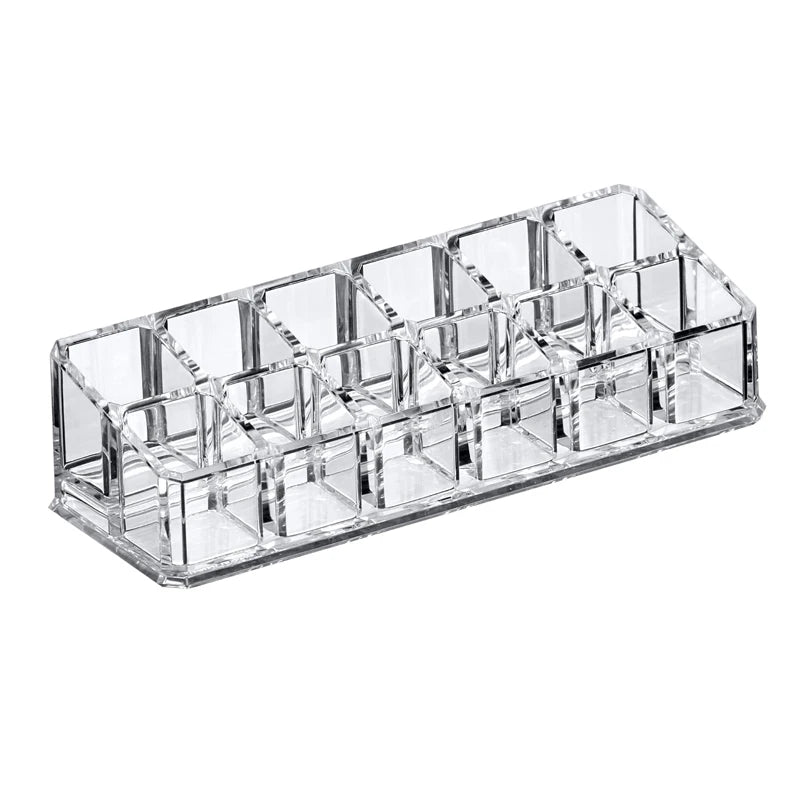 26 Holes Acrylic Makeup Brushes Holder Desktop Lipstick Organizer Eyeliner Cosmetics Pen Storage Rack Transparent Showing Shelf
