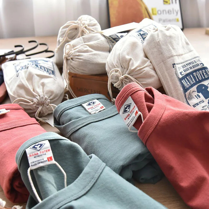 Men's Vintage Washed 100% Cotton Crewneck T-Shirt