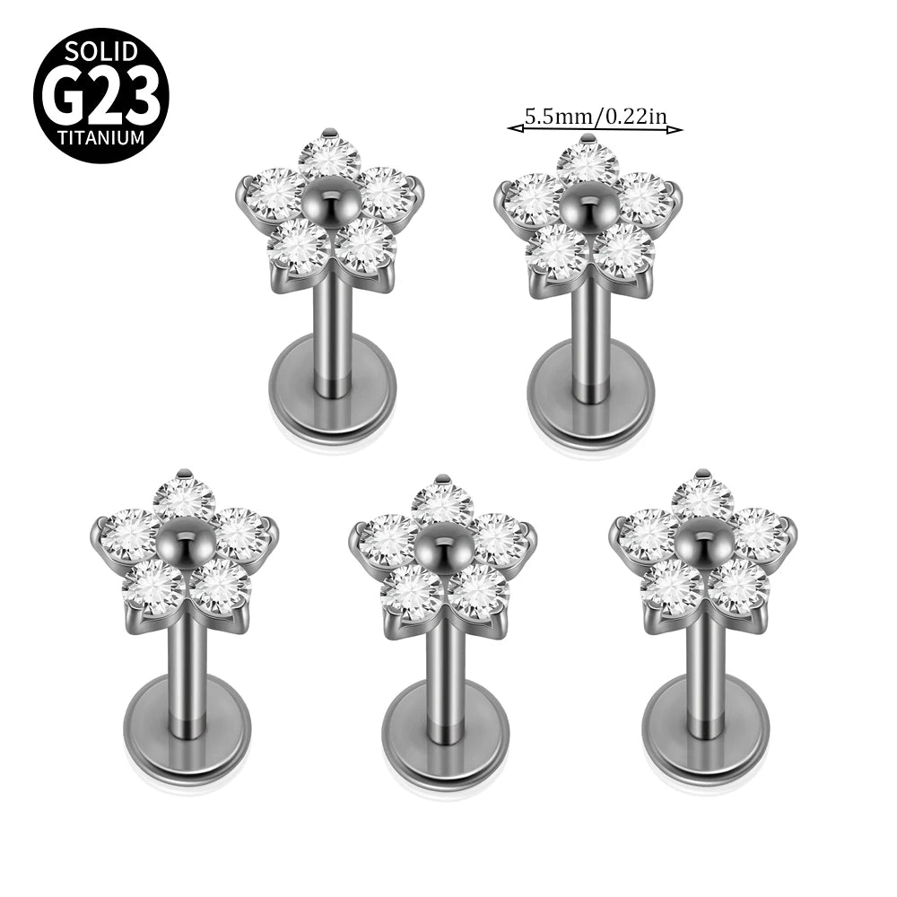 Lumière Pure™ ASTM Flower Zirconia Piercing Jewelry
