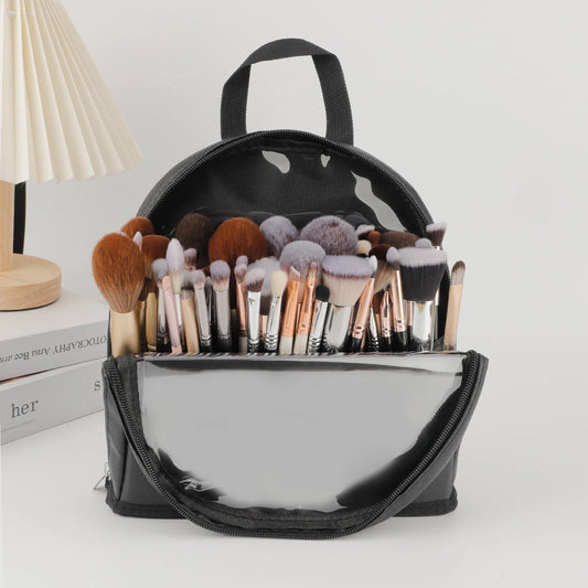 1 Pcs New Niche Makeup Bag Large Capacity Makeup Brush Storage Can Be Diagonal Cross Zipper Bag Portable Simple Wash Storage Bag