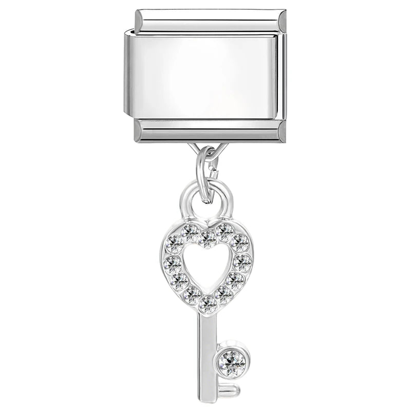 9mm Stainless Steel Italian Charm Links for DIY Modular Bracelets