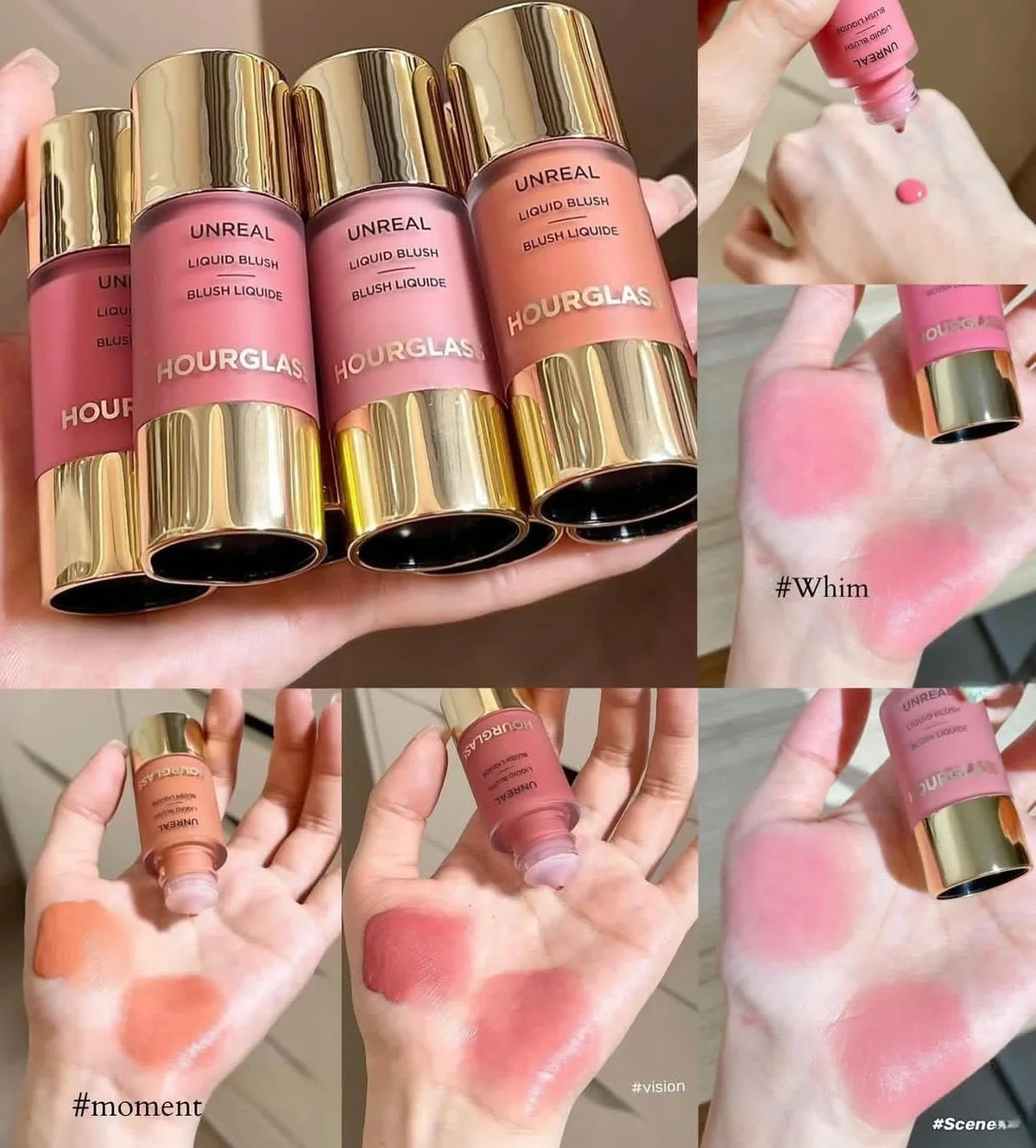 Lasting Natural Liquid Blush 6 Colors Matte Multifunctional Rouge Stick SCENE MOMENT Vision Korean Hourglass Unreal Liquid Blush