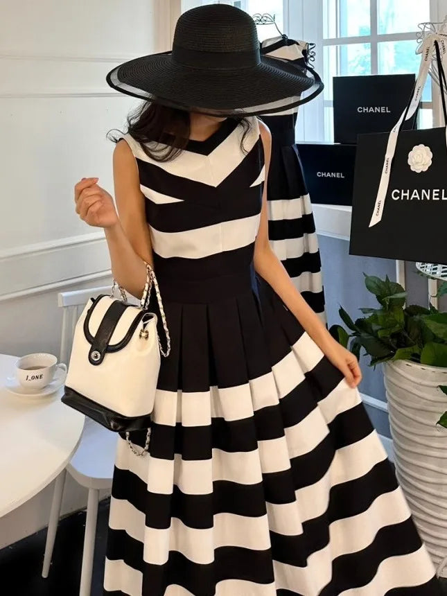 TTQV Summer Loose Print Women's Dress 2026 Fashion V-Neck Short Sleeve Ankle Length Dresses Elegant Classic High Waist Female Dr