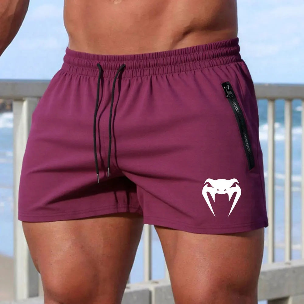 Men’s Snake Print Swimming Trunks – Quick-Dry Summer Beach Shorts