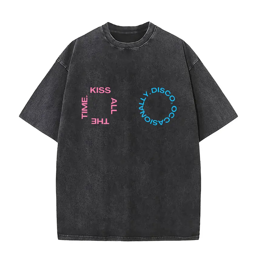 Retro Washed Harry Styles T-shirt Men Women O-Neck Oversized Cotton T Shirt Tops