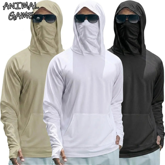 Men’s UPF 50+ Sun Protection Hoodie – Quick-Dry Performance Fishing & Outdoor Shirt
